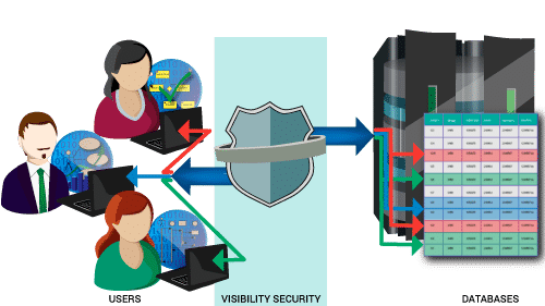 Usuarios, seguridad de visibilidad y bases de datos
